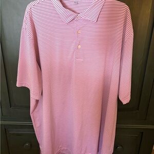 Peter Millar summer comfort Pink and Black Striped Polo Shirt